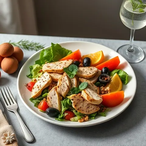 Grilled Chicken Greek-Style Salad (Dairy-Free, No Pita)