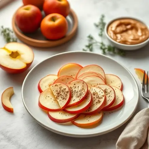 Nutritious Apple Slices with Sunflower Seed Butter