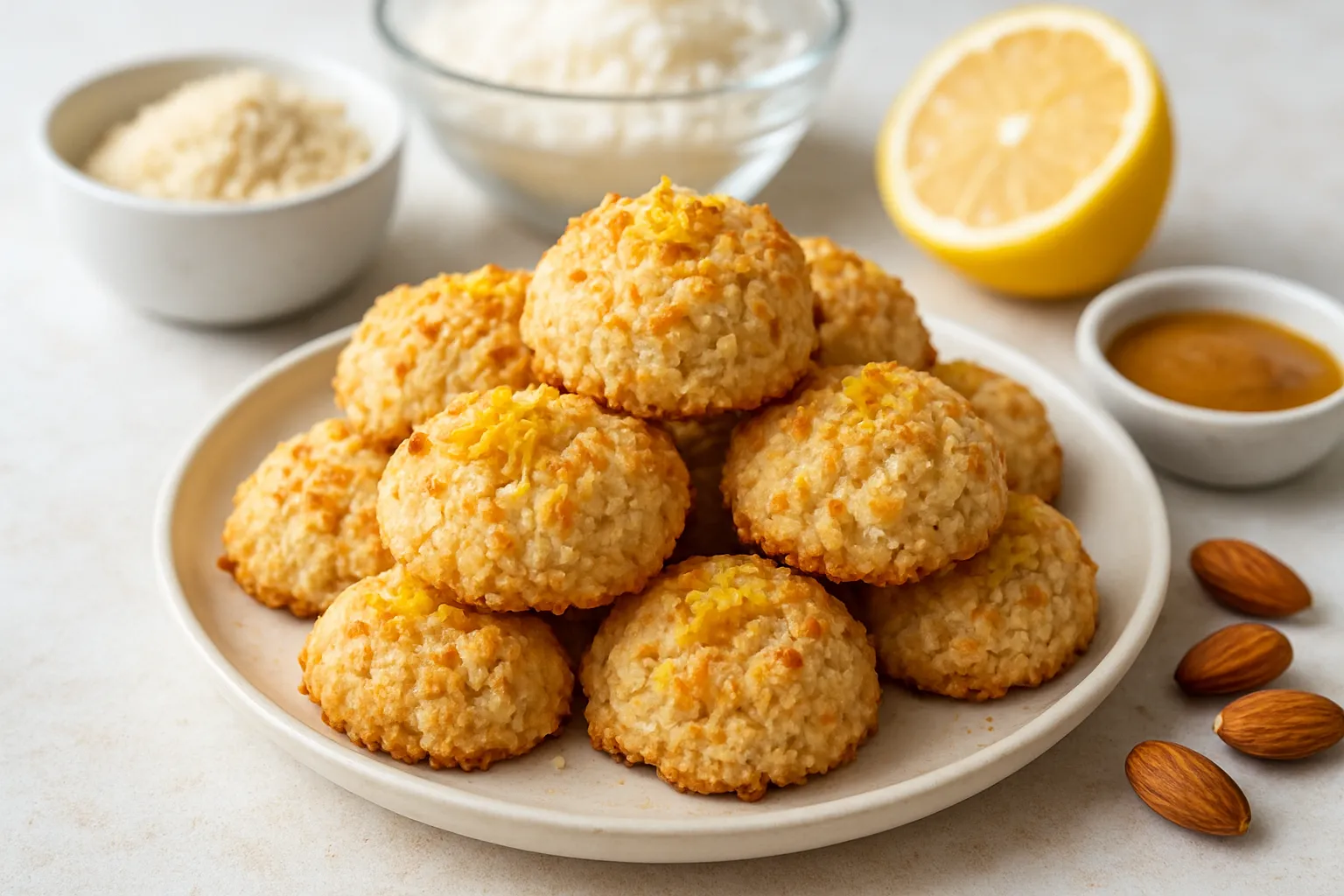 Lemon-Coconut Almond Macaroons