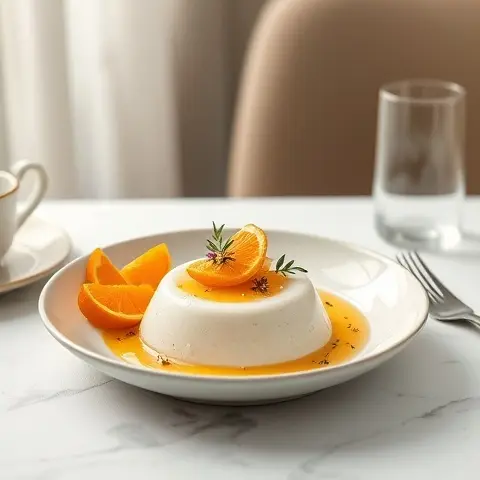 Low-Sugar Orange–Cardamom Kazandibi Panna Cotta