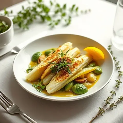 Braised Endive with Olive Oil and Fresh Herbs