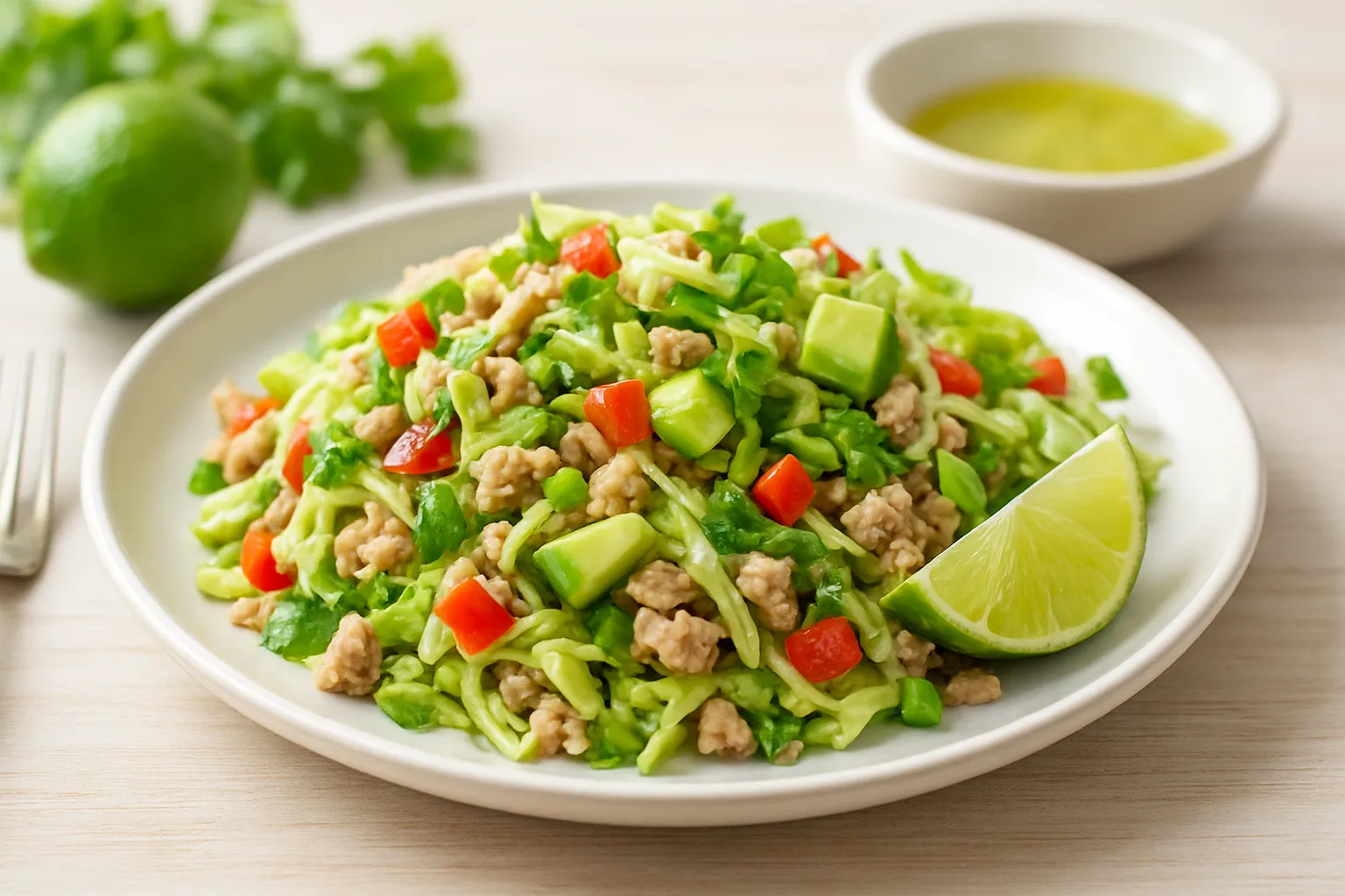 Turkey and Cabbage Lime-Optional Salad