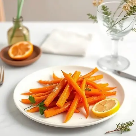Turmeric-Ginger Carrot Sticks with Lemon