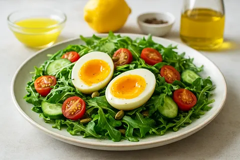 Egg & Arugula Salad with Lemon Vinaigrette