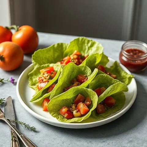 Avocado Tomato Salsa Lettuce Cups