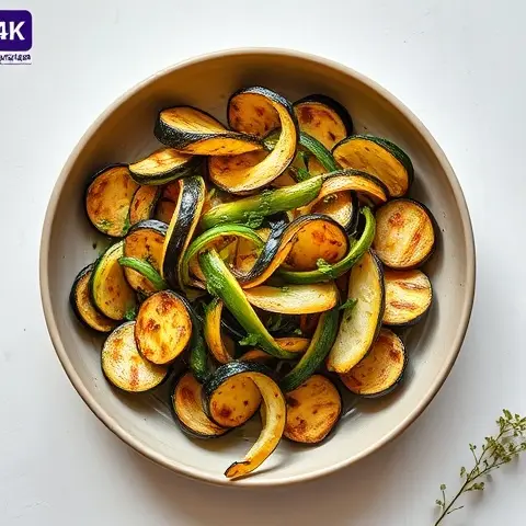 Grilled Zucchini and Eggplant Ribbons with Herb Oil