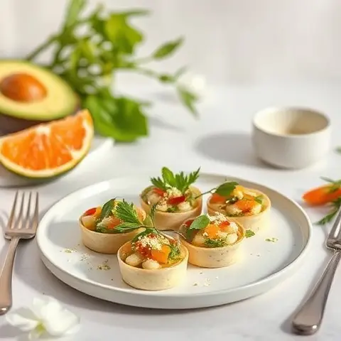Citrus-Avocado Seaweed Salad Bites