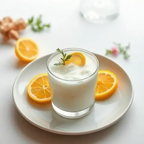 Refreshing Lemon-Ginger Kefir-Style Dairy-Free Drink