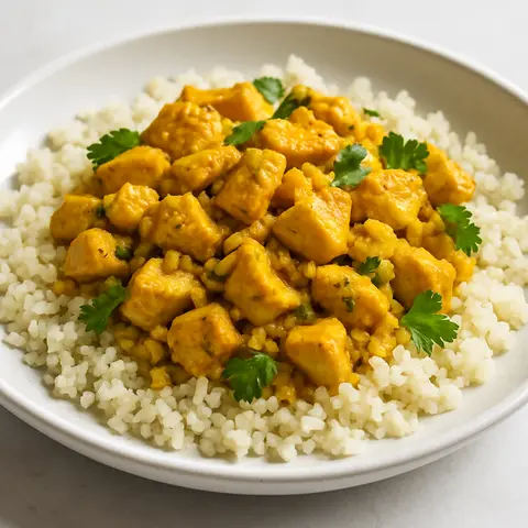 Turmeric-Ginger Chicken over Cauliflower Rice