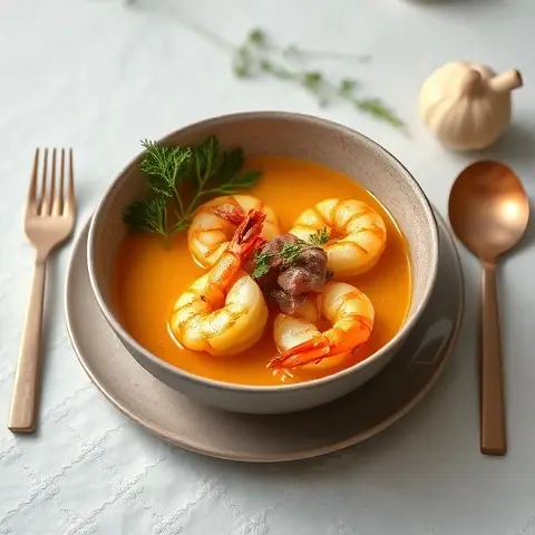 Rosewater-Turmeric Prawn & Fennel Broth
