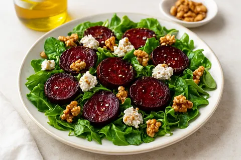 Roasted Beet & Goat Cheese Protein Salad