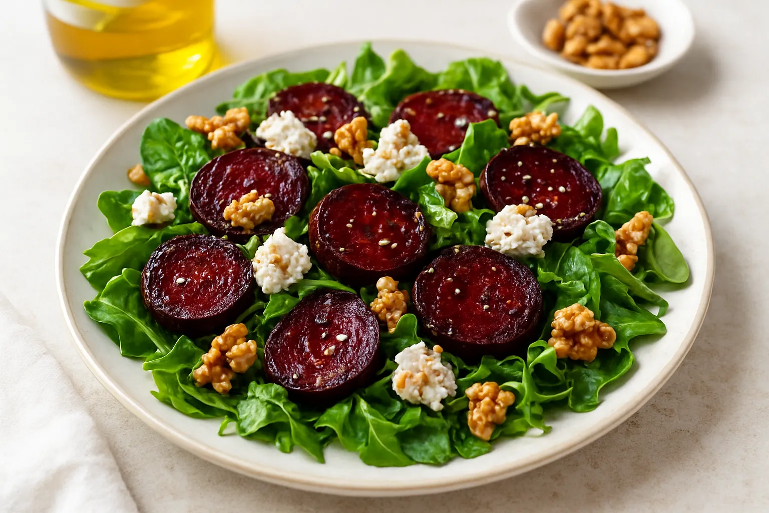 Roasted Beet & Goat Cheese Protein Salad