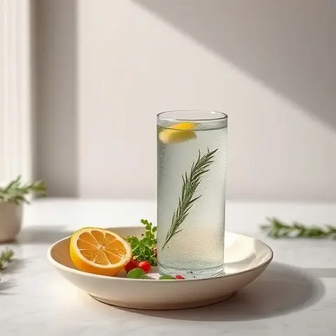 Electrolyte Lemon-Rosemary Water (No Sugar)