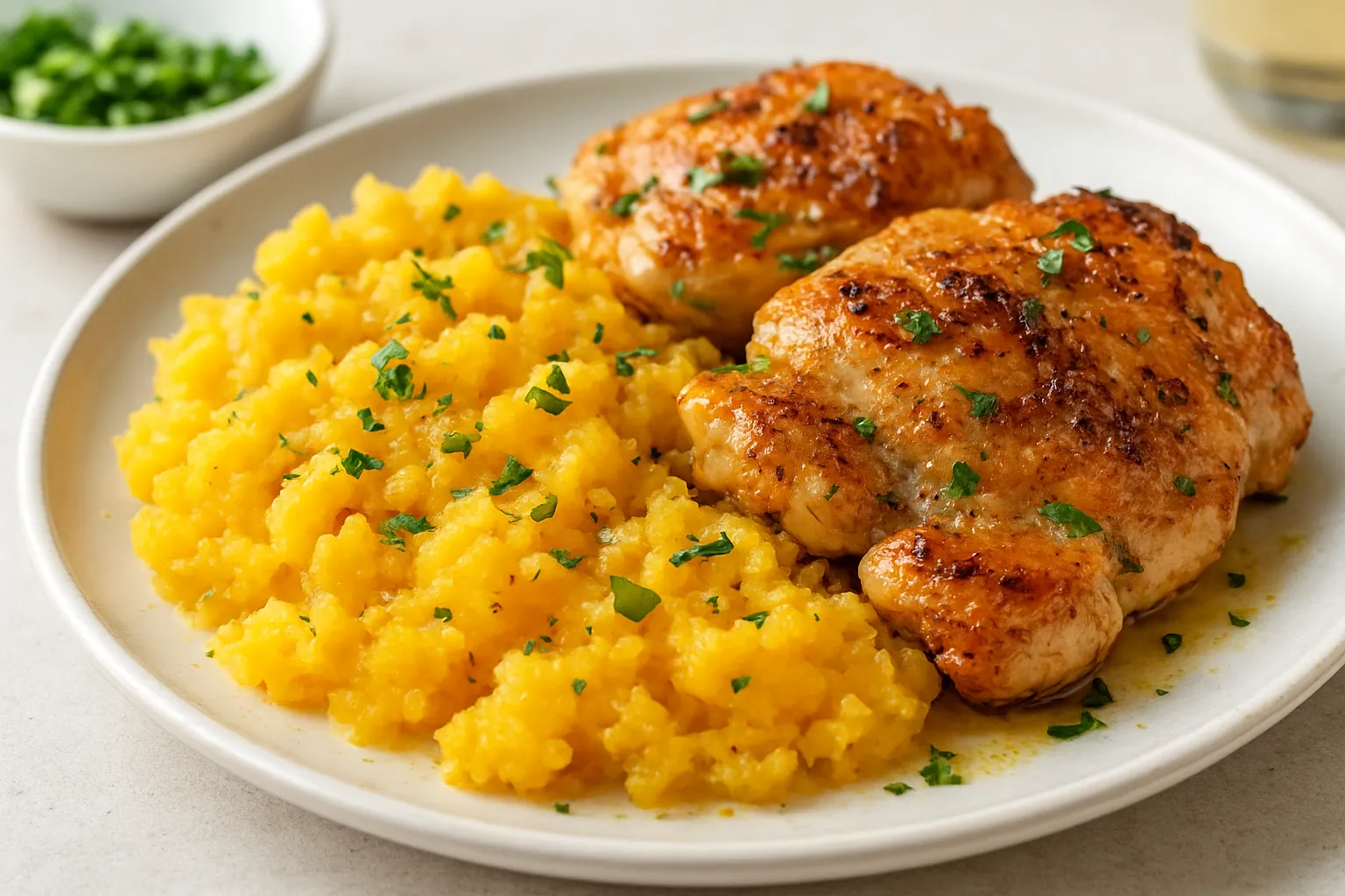 Oven-Baked Chicken with Smashed Rutabaga