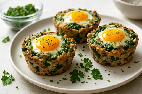 Herbed Turkey & Spinach Breakfast Cups