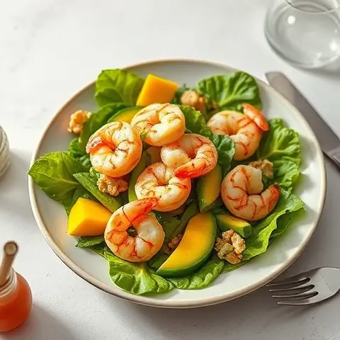 Grilled Shrimp, Mango & Avocado Salad