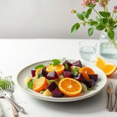 Roasted Beet & Orange Fennel Salad (No Added Sugar)
