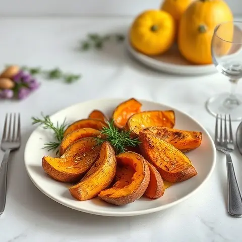 Lemon-Chile Roasted Pumpkin Wedges