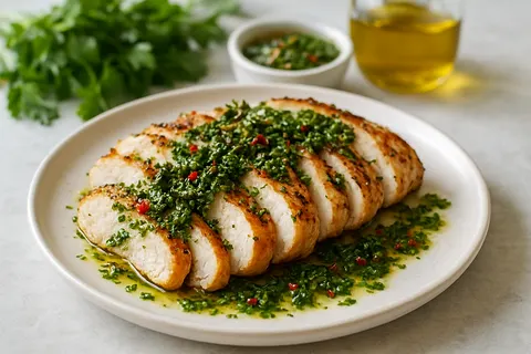 Chicken Breast Slices with Chimichurri