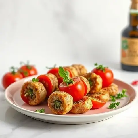 Savory Sardine Tomato Skewers with Olive Oil