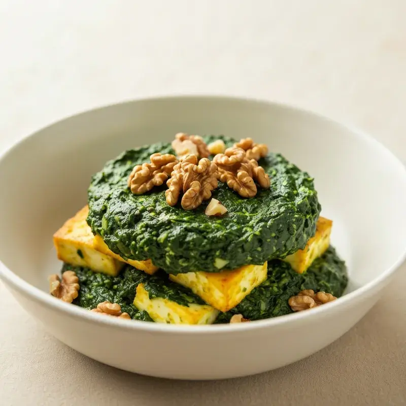 Vegan Palak 'Paneer' with Tofu