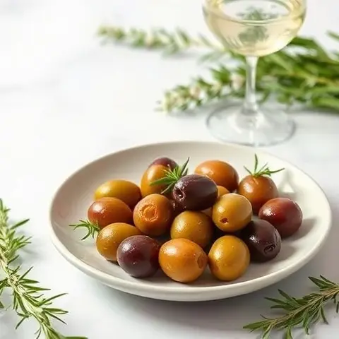 Garlic-Rosemary Marinated Olives