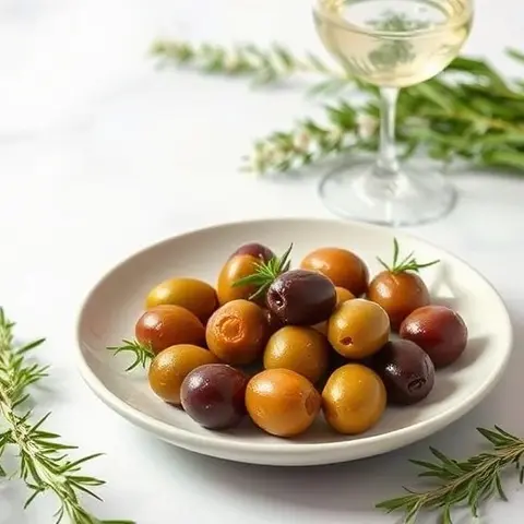 Garlic-Rosemary Marinated Olives
