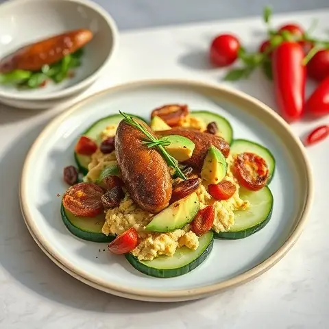 Sardine-Avocado Smash on Cucumber Rounds