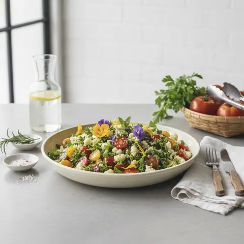 Cauliflower “Tabbouleh” with Cherry Tomatoes and Parsley