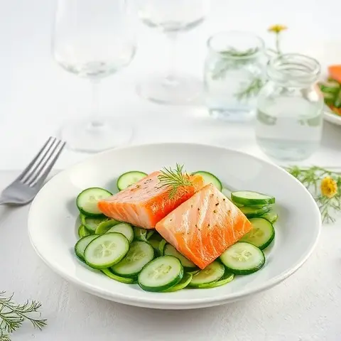Smoked Trout & Cucumber Salad with Dill