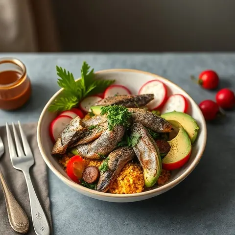 Sardine Collagen Power Bowl with Avocado and Radish