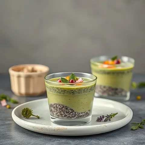 Matcha Chia Pudding Cups