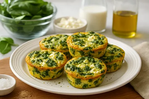 Spinach-Feta Egg Muffins (Crustless)