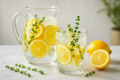 Meyer Lemon and Thyme Iced Infusion