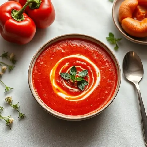 Nutritious Collagen Roasted Red Pepper Soup