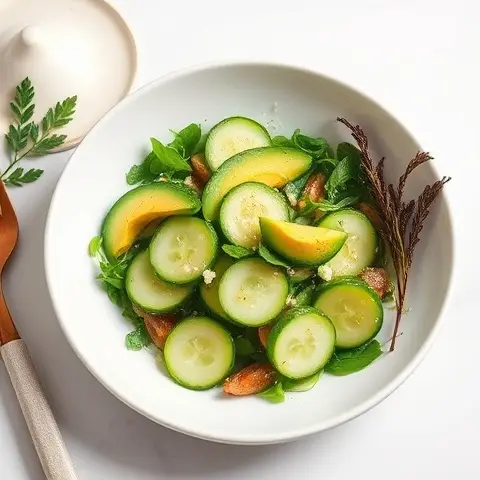 Nourishing Cucumber-Avocado Seaweed Salad with Sesame-Lime Dressing