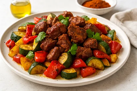 Moroccan-Spiced Lamb & Roasted Veg Salad