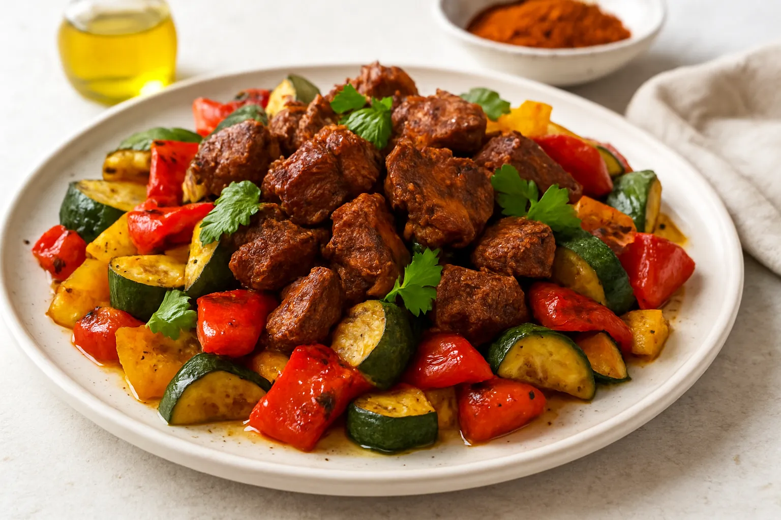 Moroccan-Spiced Lamb & Roasted Veg Salad