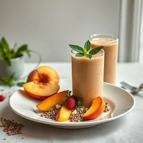 Peach Chia Omega 3 Support Smoothie