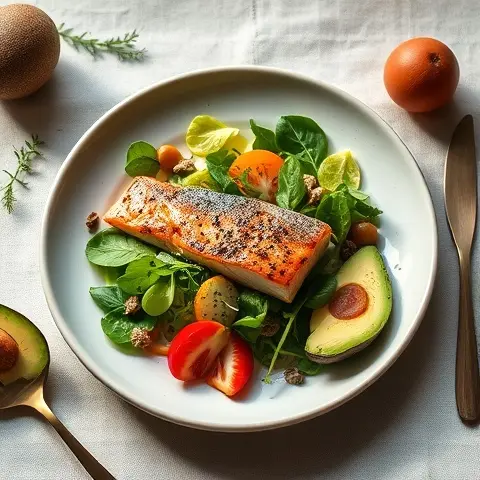 Smoked Trout & Avocado Salad with Horseradish-Yogurt Dressing