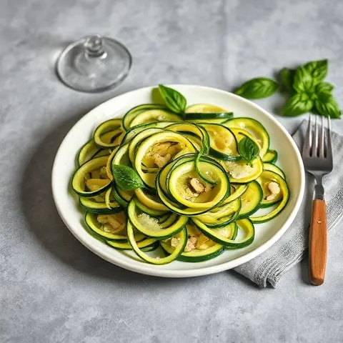 Lemon-Basil Zucchini Ribbon Salad