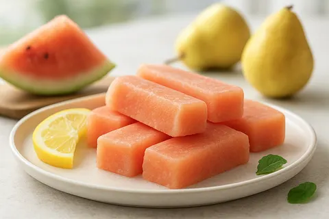 Melon-Pear Sorbet Bars (Unsweetened)