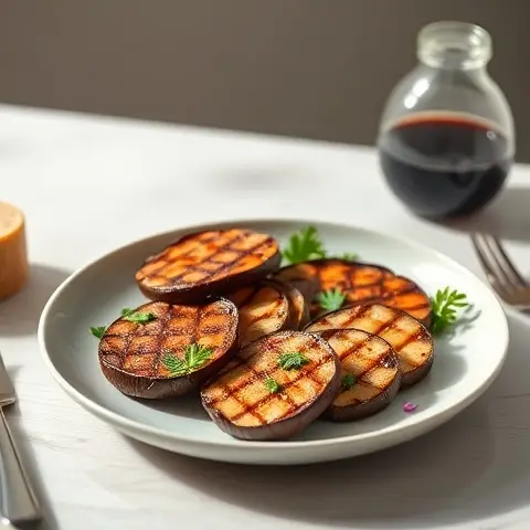 Grilled Portobello Slices with Balsamic-Free Glaze
