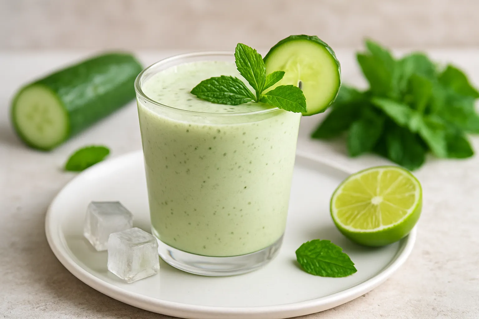 Creamy Cucumber-Mint Protein Cooler