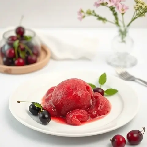 Refreshing Sour Cherry Sorbet (Vişne Sorbet)