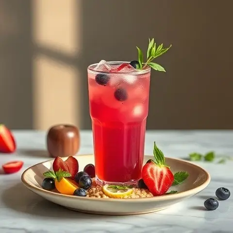 Hibiscus-Berry Bissap Cooler
