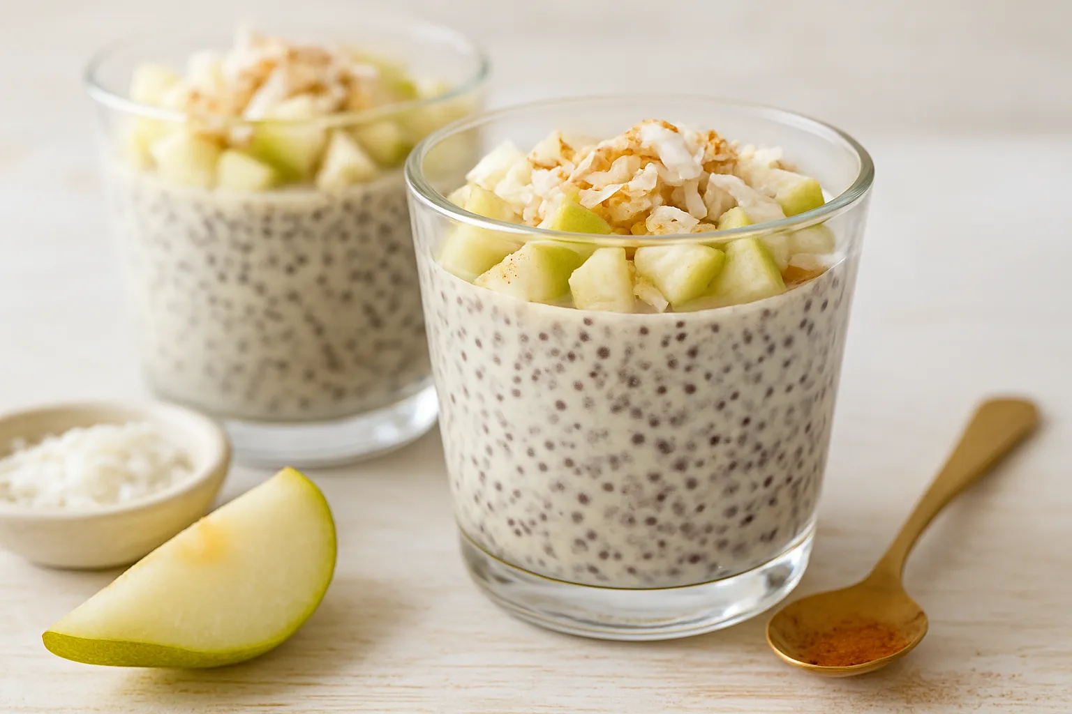 Coconut-Pear Chia Cups