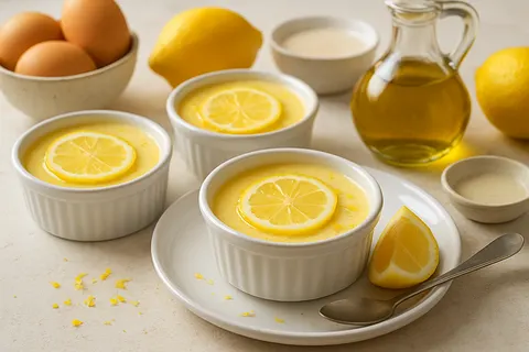 Lemon Olive Oil Custard Cups