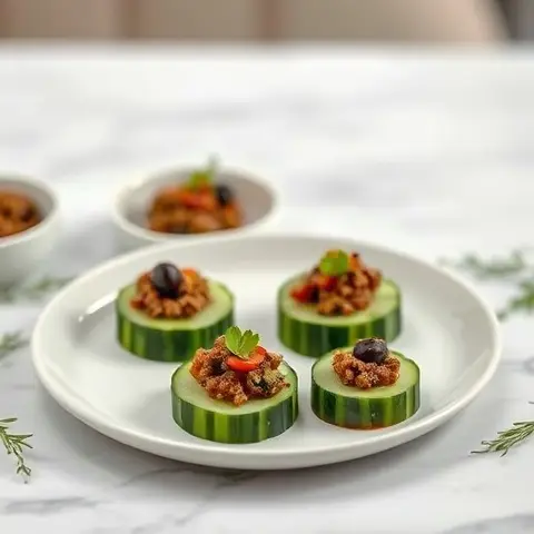 Tunisian Olive Tapenade Cucumber Rounds