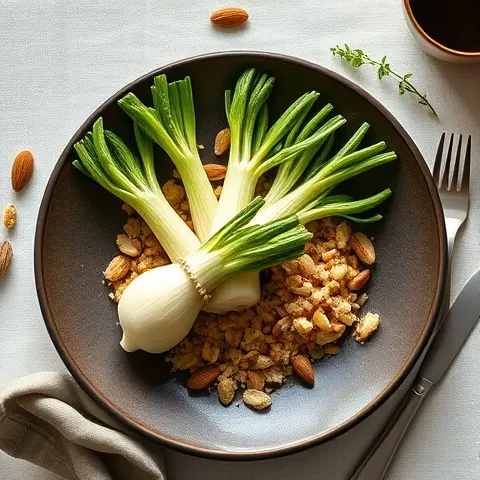 Roasted Baby Fennel with Almond Crumbs